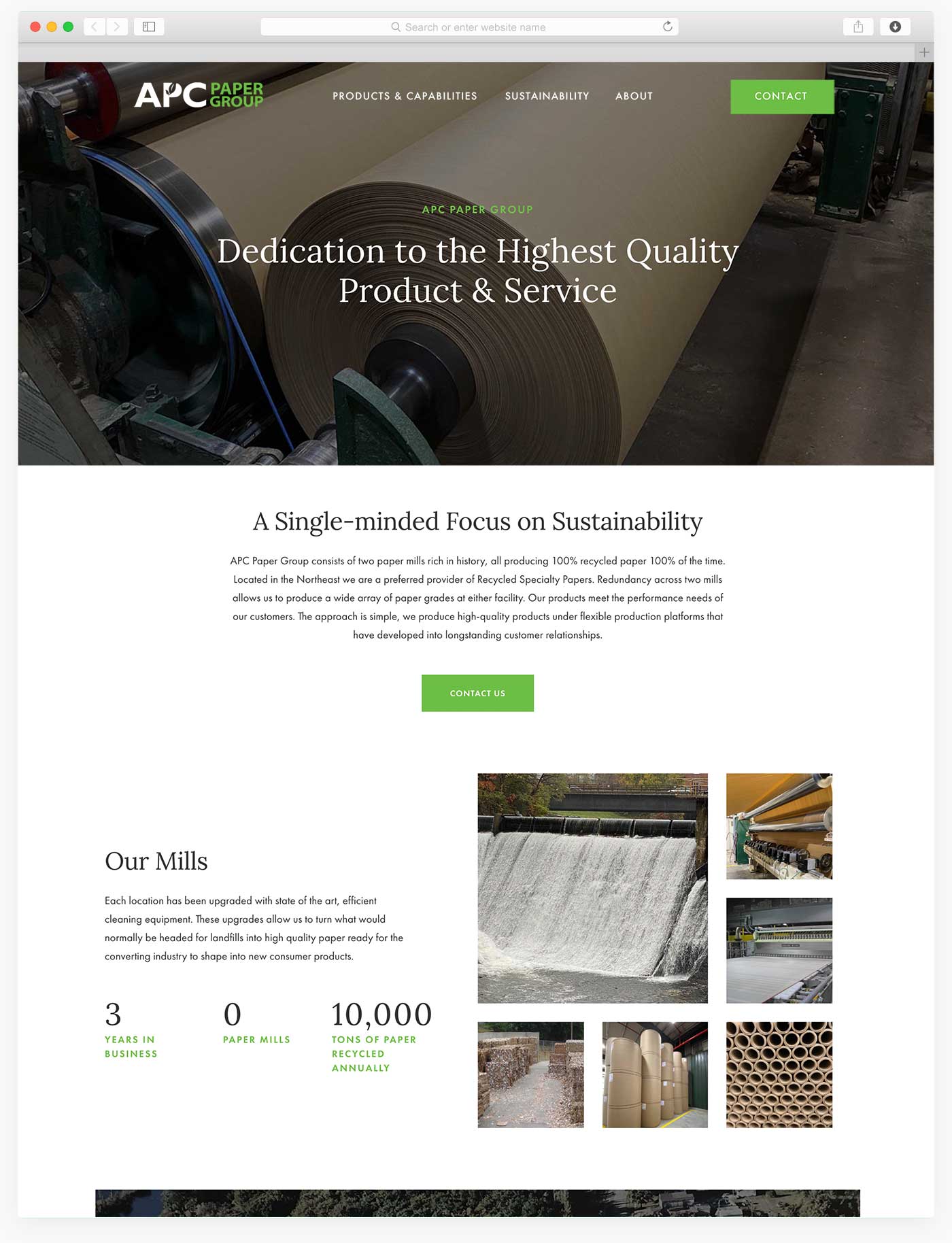 New Hampshire Paper Mill Web Design, Services Page