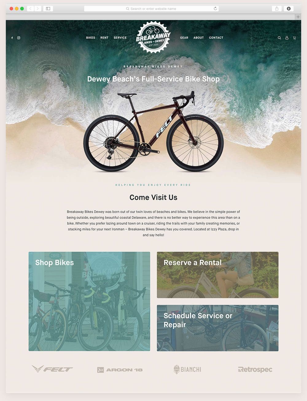 Bike Shop Homepage