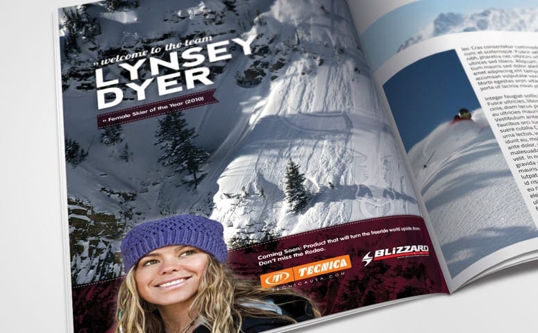 Blizzard Ski Ad Design