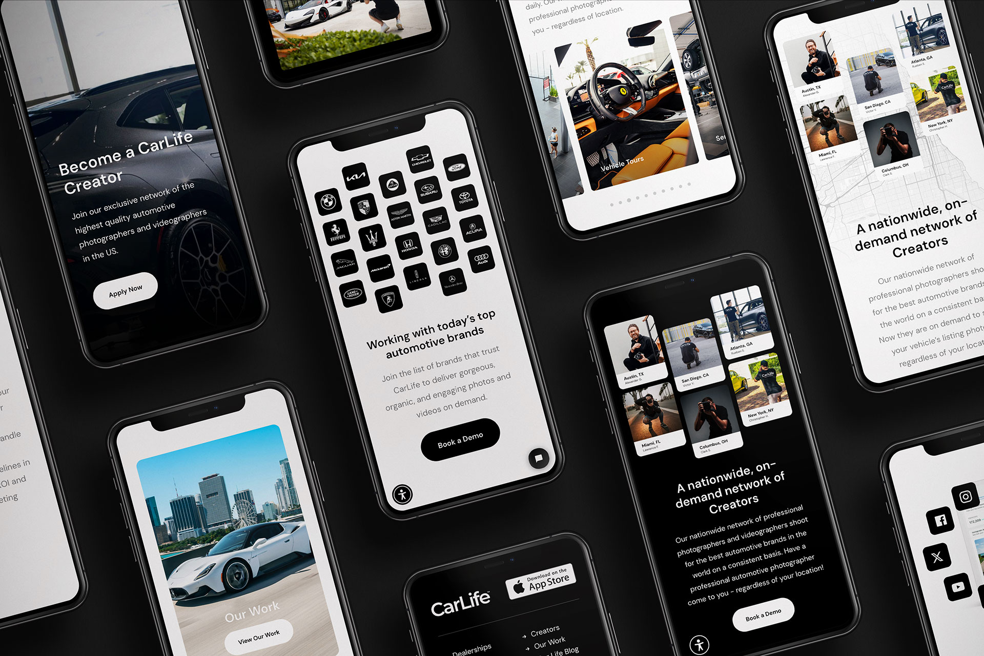CarLife Website Development Mobile Mockup