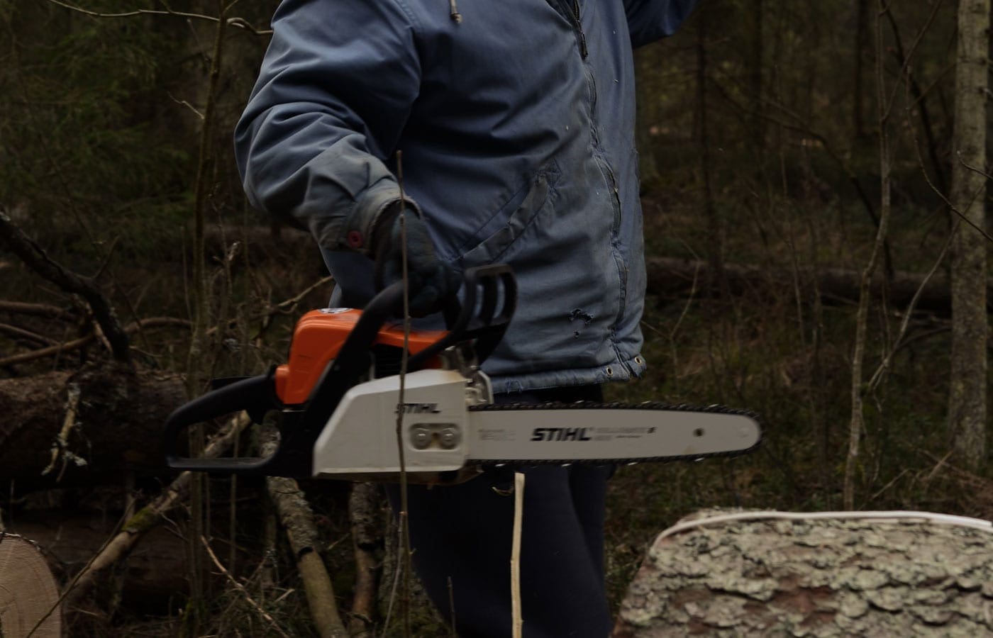 Man with Chainsaw