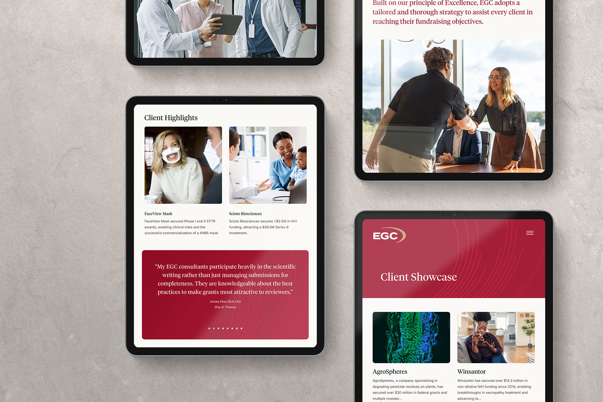 EGC Website Design Mockup