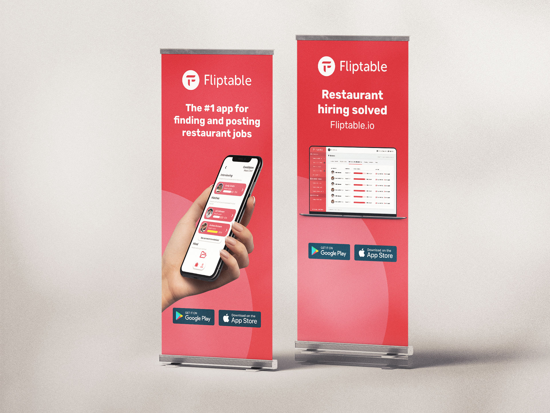 Rollup Banner Stand Design for Mobile App Company