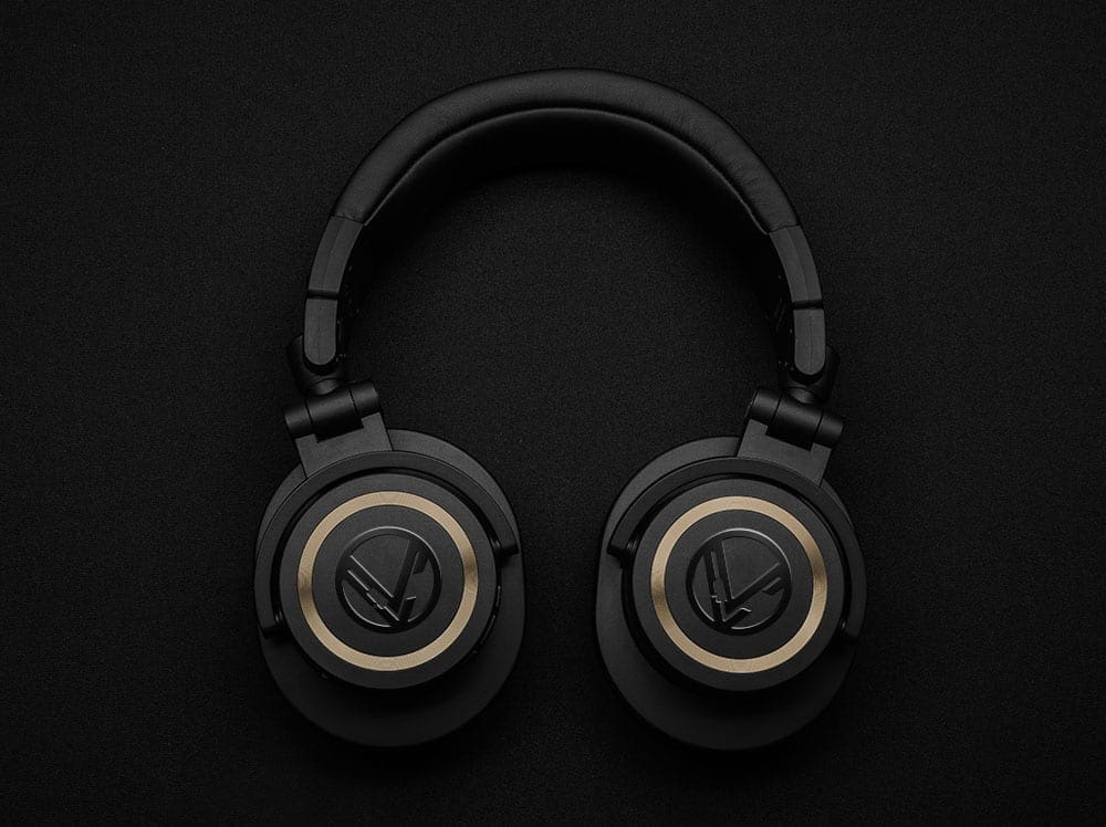 Headphones on Dark Background