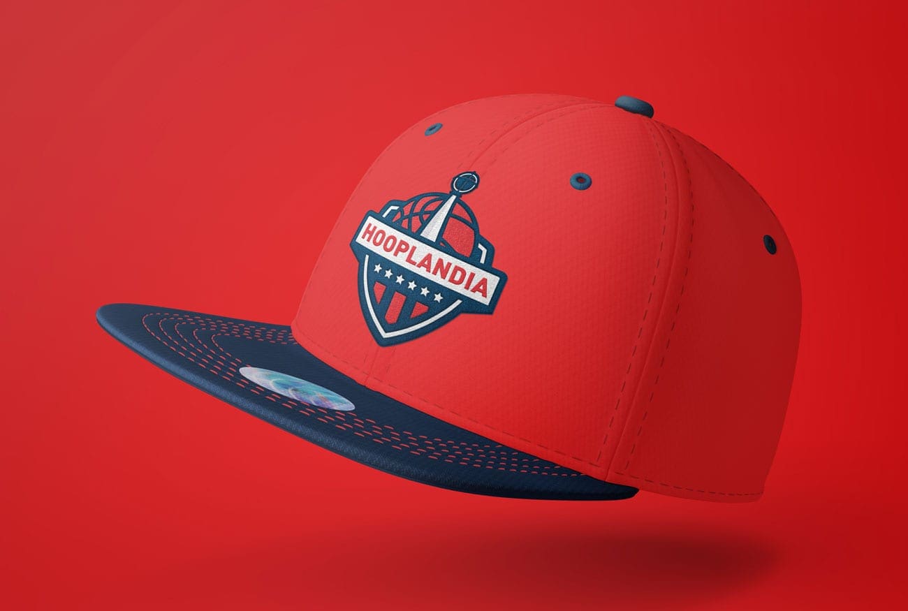 Hat Mockup with Basketball Logo Design
