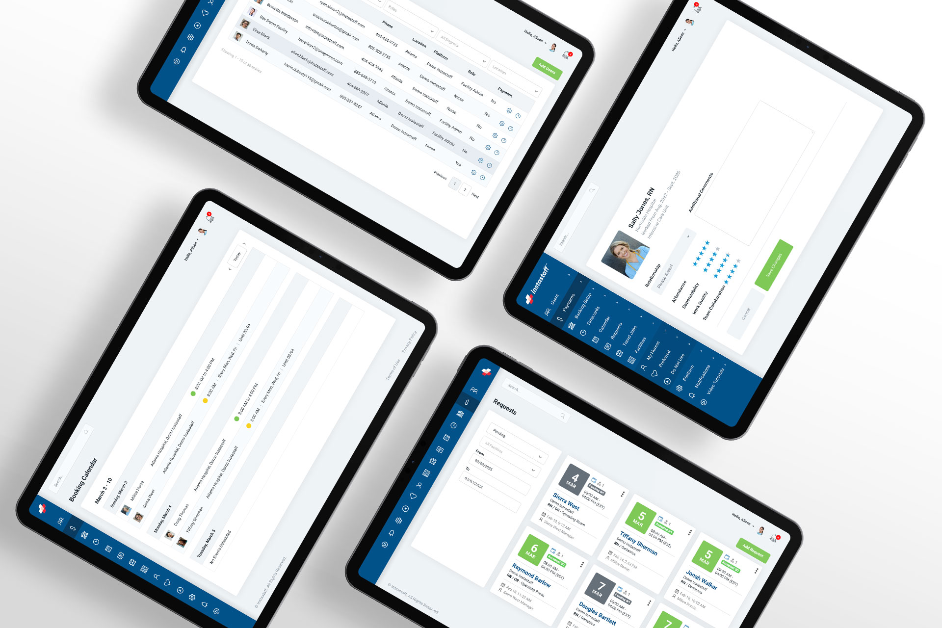 Instastaff SaaS UI Design