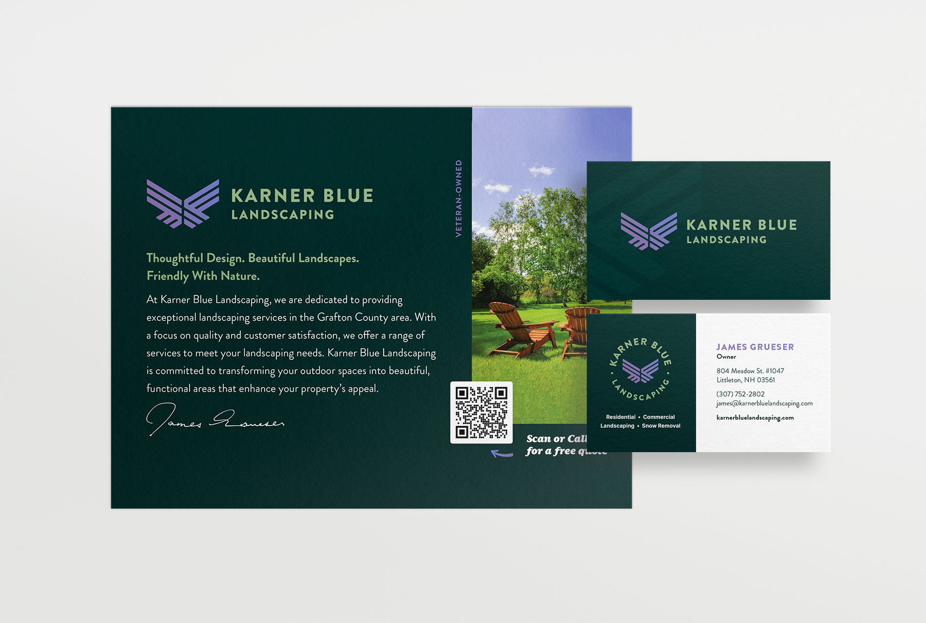 Landscaping Postcard Design