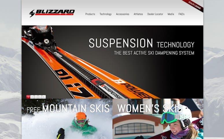 Blizzard Skis Ecommerce Website Design