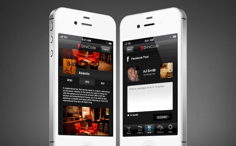 DrinkCode Mobile App User Interface Design