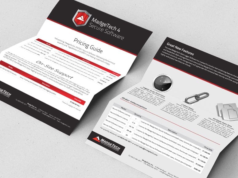 MadgeTech Software Print Collateral Design