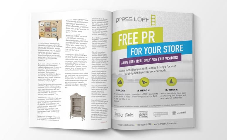 PressLoft PR Ad Campaign Design