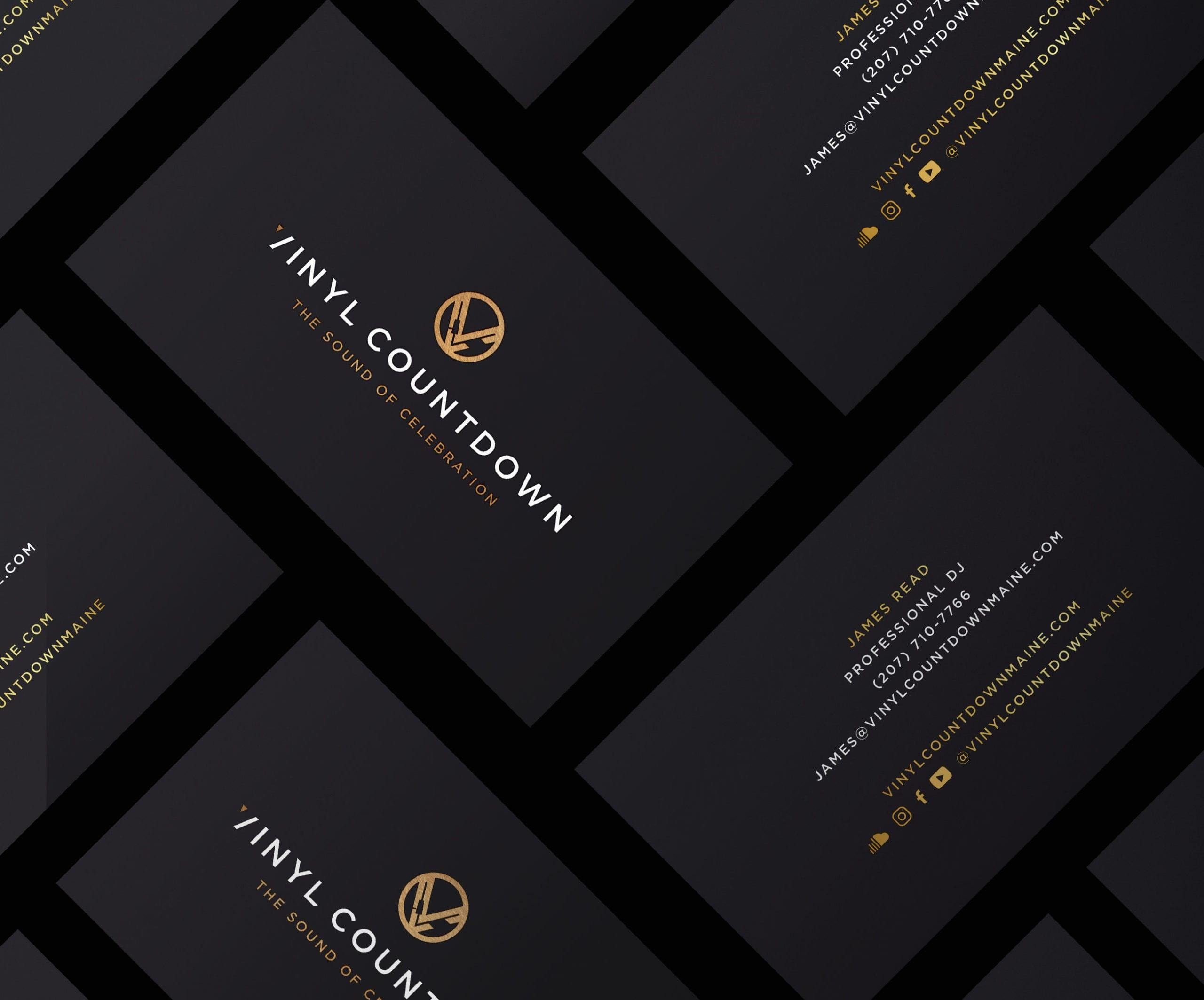 Business Cards on Black Background