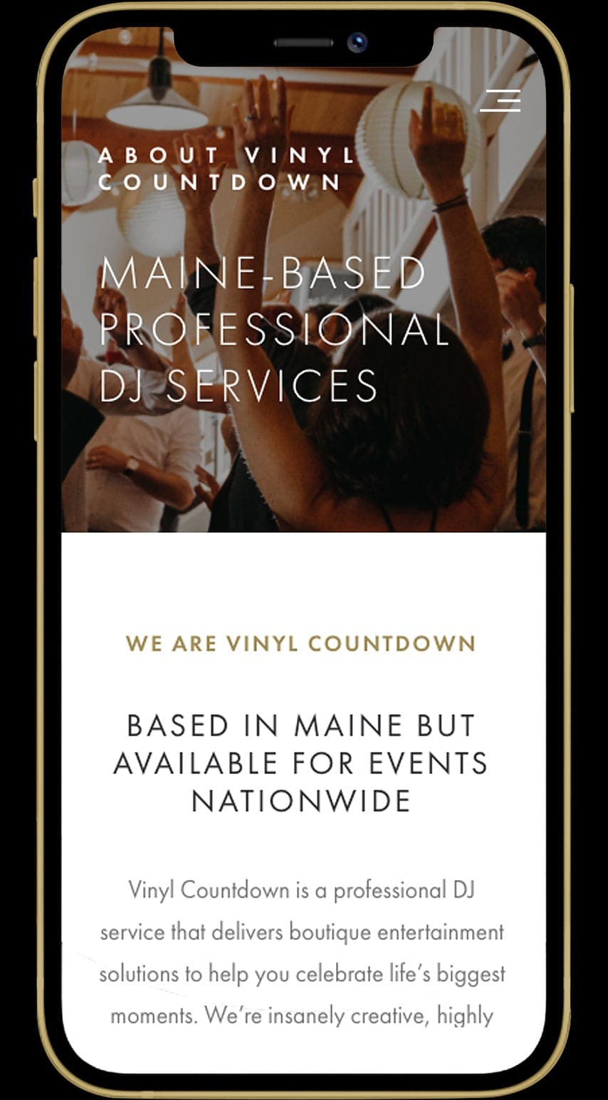 Maine Website on Mobile Phone